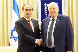 Bí thư Thành ủy TPHCM Nguyễn Thiện Nhân hội kiến Tổng thống Israel Reuven Rivlin