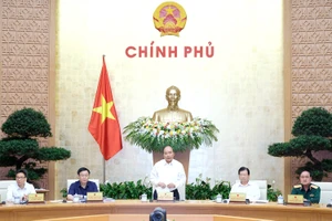  Chính phủ đã họp phiên chuyên đề về công tác xây dựng pháp luật với sự chủ trì của Thủ tướng Nguyễn Xuân Phúc. Ảnh: VGP