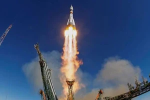 Tàu Soyuz MS-10 được phóng lên từ sân bay vũ trụ Baikonur ở Kazakhstan ngày 11-10-2018. REUTERS
