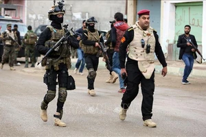 Cảnh sát Iraq gác tại thị trấn Muqdadiyah, tỉnh Diyala. Nguồn: TTXVN
