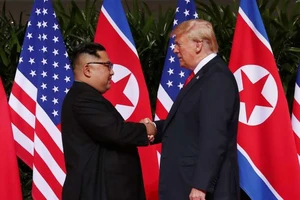  Tổng thống Mỹ Donald Trump và nhà lãnh đạo Triều Tiên Kim Jong Un. Nguồn: REUTERS