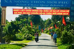Xã An Phú của huyện Châu Thành, Hậu Giang đạt chuẩn NTM năm 2018