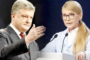 Tổng thống Ukraine Petro Poroshenko và cựu Thủ tướng Yulia Tymoshenko