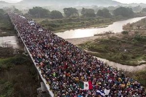Người di cư Honduras tại khu vực Arriaga, Mexico. Nguồn: TTXVN