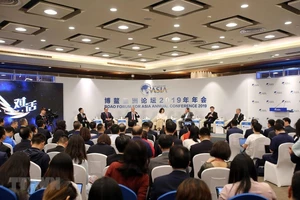 Toàn cảnh một phiên thảo luận của Hội nghị thường niên của Diễn đàn châu Á Bác Ngao tại Hải Nam, Trung Quốc, ngày 27-3-2019. Ảnh: TTXVN