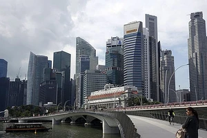  Một góc khu phố tài chính của Singapore. Ảnh:REUTERS