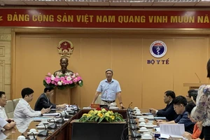 PGS.TS Nguyễn Trường Sơn- Thứ trưởng Bộ Y tế phát biểu tại hội nghị. Ảnh: BỘ Y TẾ