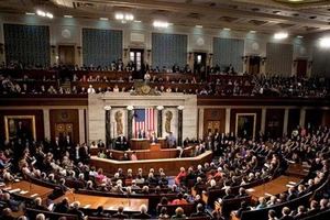 Toàn cảnh một phiên họp của Hạ viện Mỹ tại Washington DC. Ảnh: AP/TTXVN