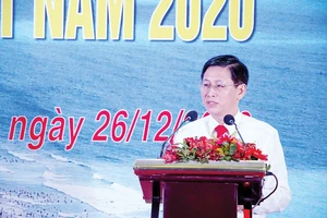 Ông Lê Ngọc Khánh, Phó Chủ tịch UBND tỉnh, Chủ tịch Hội đồng giám sát XSKT tỉnh BR-VT phát biểu chỉ đạo tại hội nghị