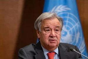  Tổng thư ký Liên hợp quốc Antonio Guterres phát biểu tại New York, Mỹ. Ảnh: THX/TTXVN