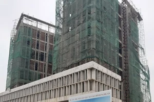  Công trình trụ sở Sở Tài chính Nghệ An, nơi xảy ra vụ tai nạn lao động làm nhiều người bị thương