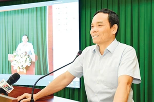 Phó Bí thư Thường trực Thành ủy TPHCM Trần Lưu Quang phát biểu tại hội nghị. Ảnh: VIỆT DŨNG