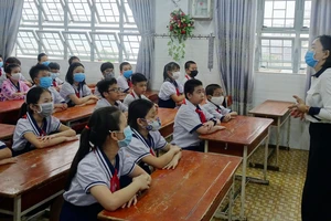 Học sinh Trường Tiểu học An Hội (quận Gò Vấp) trong giờ học năm học 2020-2021 