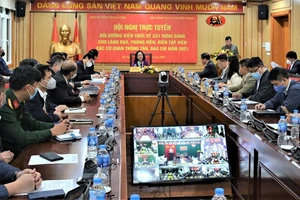 Các đại biểu tham dự Hội nghị tại điểm cầu Ban Tổ chức Trung ương