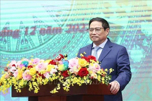 Thủ tướng Phạm Minh Chính phát biểu chỉ đạo hội nghị. Ảnh: TTXVN 