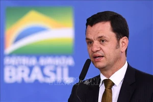Ông Anderson Torres, lúc là Bộ trưởng Tư pháp Brazil, phát biểu tại một sự kiện ở Brasilia, ngày 27-6-2022. Nguồn: TTXVN 