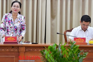 Chủ tịch HĐND TPHCM Nguyễn Thị Lệ phát biểu về giám sát đầu tư công. Ảnh: VIỆT DŨNG