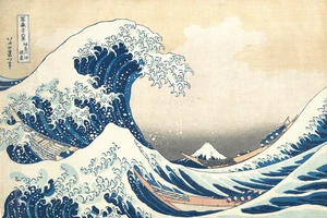 Bức tranh nổi tiếng Sóng lừng ngoài khơi Kanagawa 