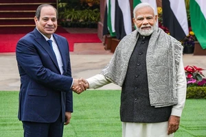 Tổng thống Ai Cập Abdel Fattah El Sisi (trái) và Thủ tướng Ấn Độ Narendra Modi trong một cuộc gặp ở New Delhi, Ấn Độ, ngày 25-1-2023. Nguồn: REUTERS 