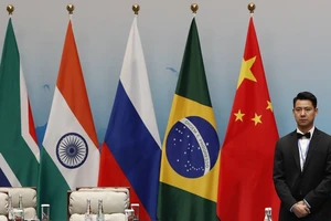 Khối BRICS hiện có 5 thành viên gồm: Brazil, Nga, Ấn Độ, Trung Quốc và Nam Phi. Ảnh: AP