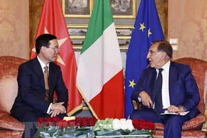 Chủ tịch nước Võ Văn Thưởng gặp Chủ tịch Thượng viện Italy Ignazio La Russa. Ảnh: TTXVN 
