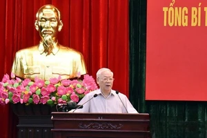 Tổng Bí thư Nguyễn Phú Trọng phát biểu chỉ đạo tại buổi làm việc. Ảnh: DANGCONGSAN.VN