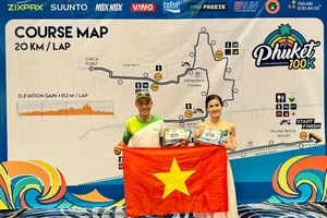 Hai vận động viên Nguyễn Văn Long và Lại Thị Xuân Hương
