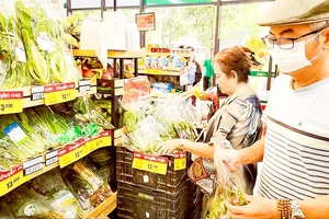 Khách chọn mua trái cây tại siêu thị GO! Trường Chinh, quận Tân Phú, TPHCM