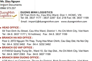 Công ty Dương Minh Logistics cần tuyển gấp