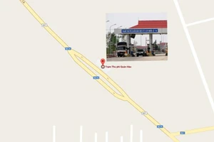 Trạm thu phí BOT tại Quán Hàu, huyện Quảng Ninh, tỉnh Quảng Bình. Ảnh: Googlemap