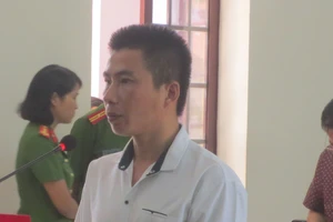 Bị cáo Nguyễn Quốc Khánh tại phiên tòa
