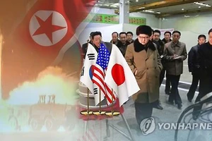  Hàn Quốc, Mỹ và Nhật Bản đang cùng nhau chống lại tham vọng hạt nhân của Triều Tiên. Ảnh: Yonhap