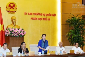 Chủ tịch Quốc hội Nguyễn Thị Kim Ngân phát biểu khai mạc phiên họp thứ 15. Ảnh: quochoi
