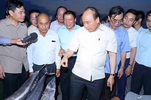 Thủ tướng Nguyễn Xuân Phúc thăm Cảng cá Cửa Việt