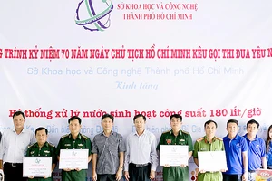 Tặng bộ đội hệ thống lọc nước sinh hoạt