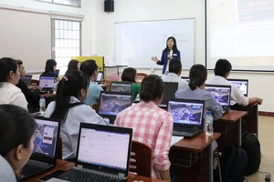 Một lớp học trực tuyến của Trường ĐH Mở TPHCM