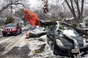 Cảnh đổ nát sau trận bão tuyết lịch sử đầu năm nay ở Texas, Mỹ. Ảnh: New York Times