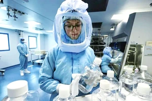 Một phòng thí nghiệm sản xuất vaccine tại BioNTech