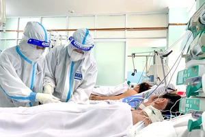 Khu K1 Bệnh viện phụ sản Hùng Vương, là nơi điều trị các thai phụ mắc Covid-19. Ảnh: HOÀNG HÙNG