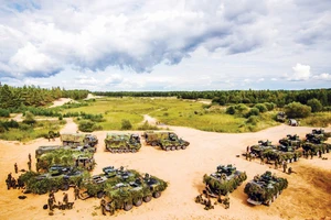 Ngày 22-11, cuộc tập trận thường niên Winter Shield 2021 của NATO bắt đầu diễn ra tại Latvia. Ảnh: The Frontier Post