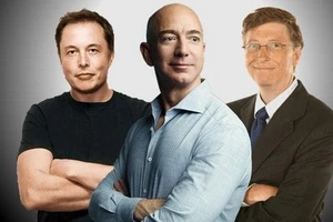 Từ trái sang: Elon Musk, Jeff Bezos và Bill Gates. Ảnh: Twitter