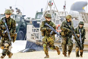 Một cuộc tập trận của binh sĩ Nhật Bản vào năm 2020