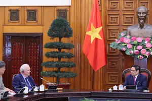 Thủ tướng Phạm Minh Chính tiếp ông Thomas Vallely, Giám đốc Chương trình Việt Nam tại Đại học Havard. Ảnh: TTXVN