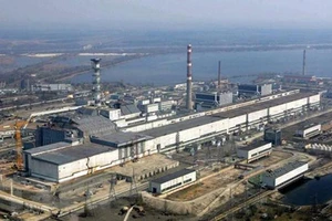 Toàn cảnh nhà máy điện hạt nhân Chernobyl ở thành phố Pripyat, Ukraine. Ảnh: EyePress News