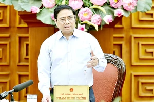 Thủ tướng Phạm Minh Chính phát biểu tại cuộc họp. Ảnh: VIẾT CHUNG