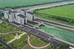 Đường hầm Dự án vượt sông Hoàng Hà thuộc tuyến Trung tâm của đại dự án Nam Thủy Bắc Điều ở Giao Châu, tỉnh Hà Nam, ngày 25-8. Ảnh: VCG