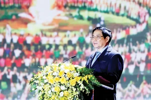 Thủ tướng Phạm Minh Chính phát biểu tại buổi lễ. Ảnh: VIẾT CHUNG