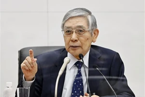 hống đốc Ngân hàng Trung ương Nhật Bản (BOJ) Haruhiko Kuroda. Ảnh: KYODO