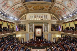 Toàn cảnh một phiên họp Quốc hội Tây Ban Nha ở Madrid