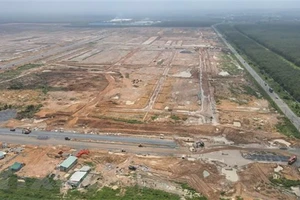 Khu vực xây dựng Khu tái định cư Lộc An-Bình Sơn. Ảnh: TTXVN